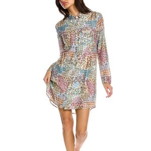 Roller Rabbit Primevere Silk-Blend Shirtdress. Size XS. NWT.
